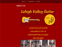 Tablet Screenshot of lehighvalleyguitar.com